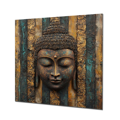 Buddha Whispering Path Of Buddhism III - Spiritual Metal Art, Buddhism Metal Print