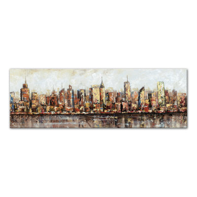« painted cityscape », impression sur toile