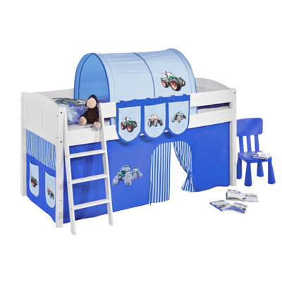 Trecker European Single Mid Sleeper Bed with Curtain