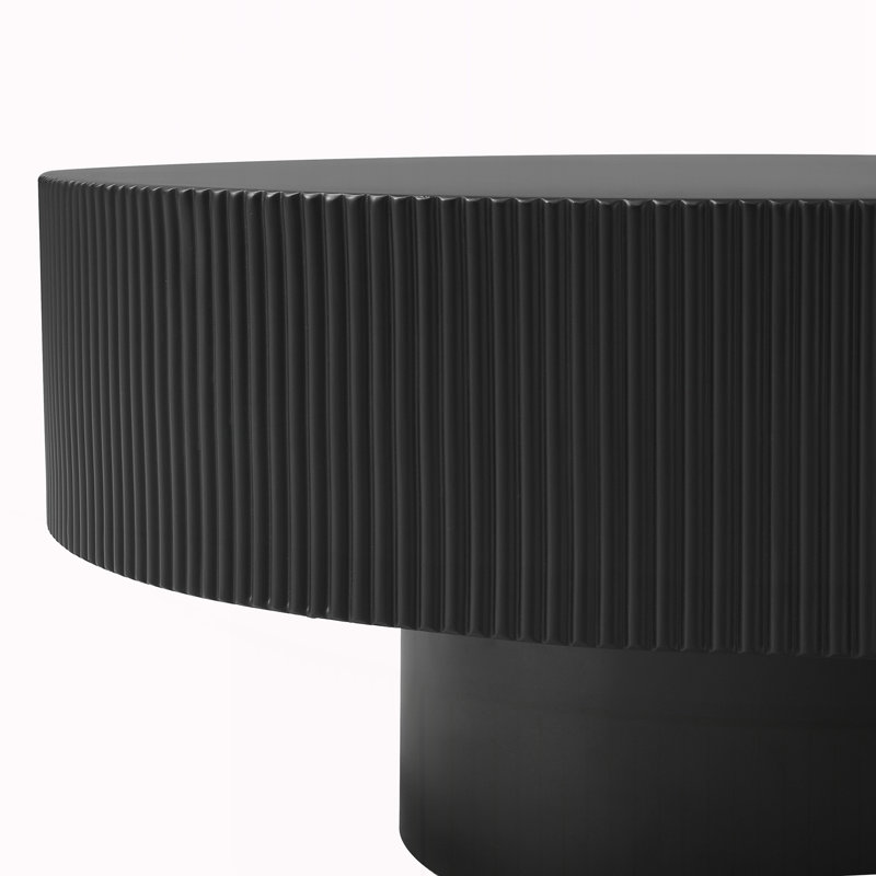 Table de bout Modern Drum, Noir