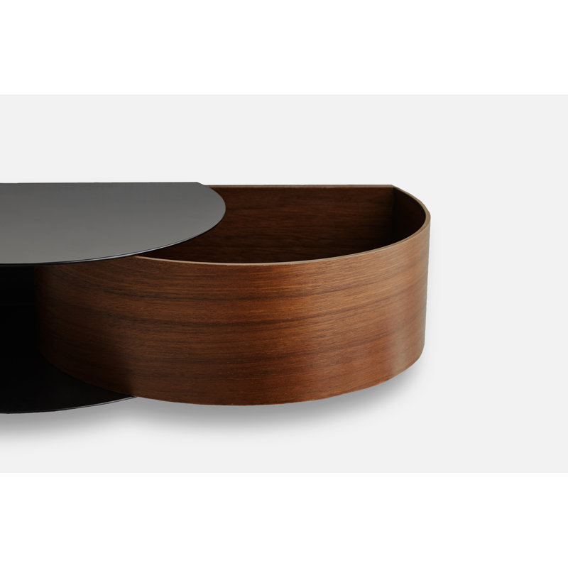 Wallie Wall Drawer, Black/Walnut