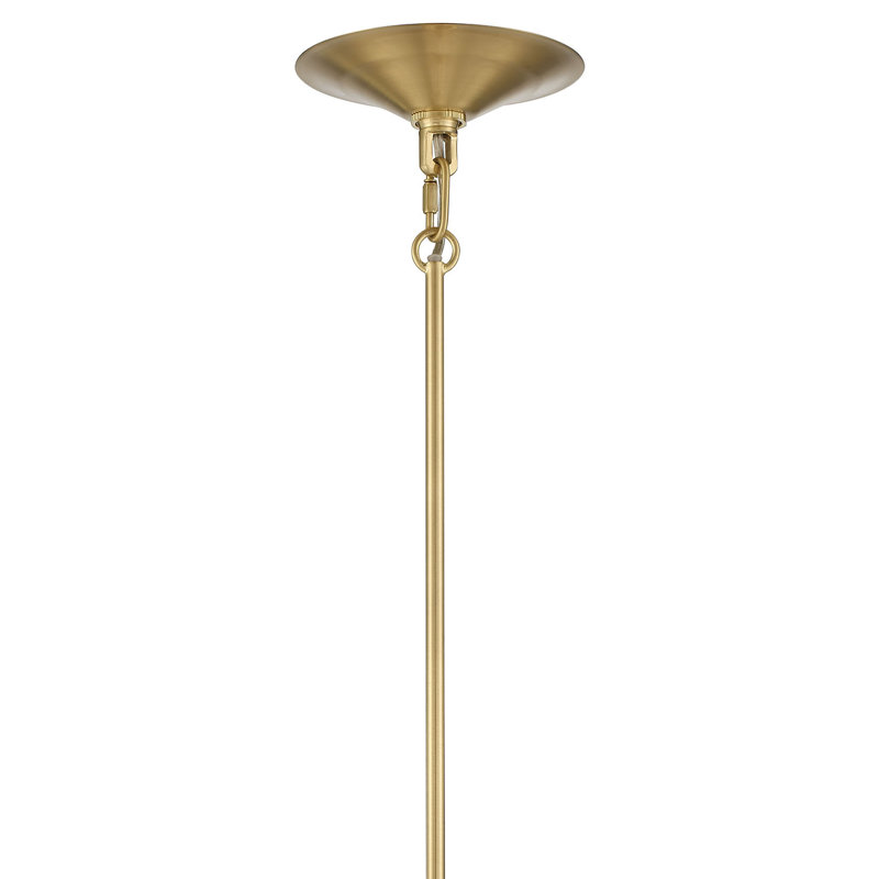 Starburst Brass Geometric Chandelier with Frosted Glass Shades