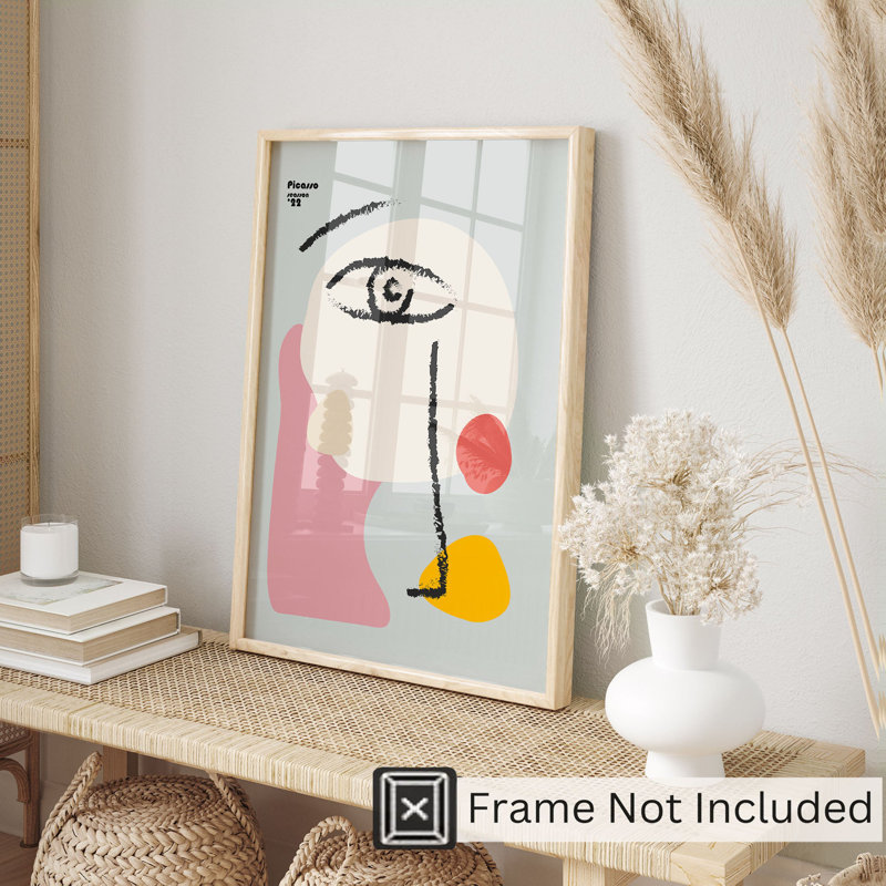 «Abstract Picasso Face I», reproduction d'art moderne sans cadre, H 14 po x l 11 po