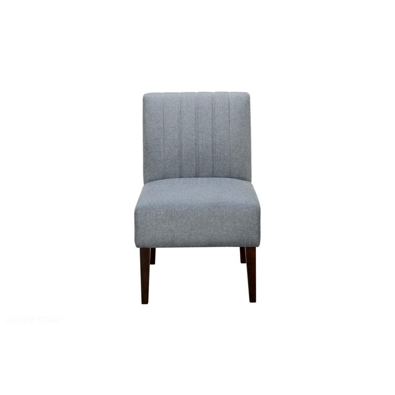 Chaise d'appoint de 29,81 po de large Kaie CHAISE D'APPOINT CONFORTABLE, Tissu gris