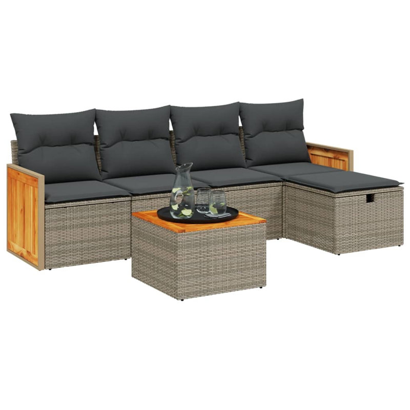 Vidaxl Garden Sofa Set Grey