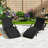 All-Weather Wicker Patio Chaise Lounge with Pull-Out Side Table and Adjustable Backrest-2136583332