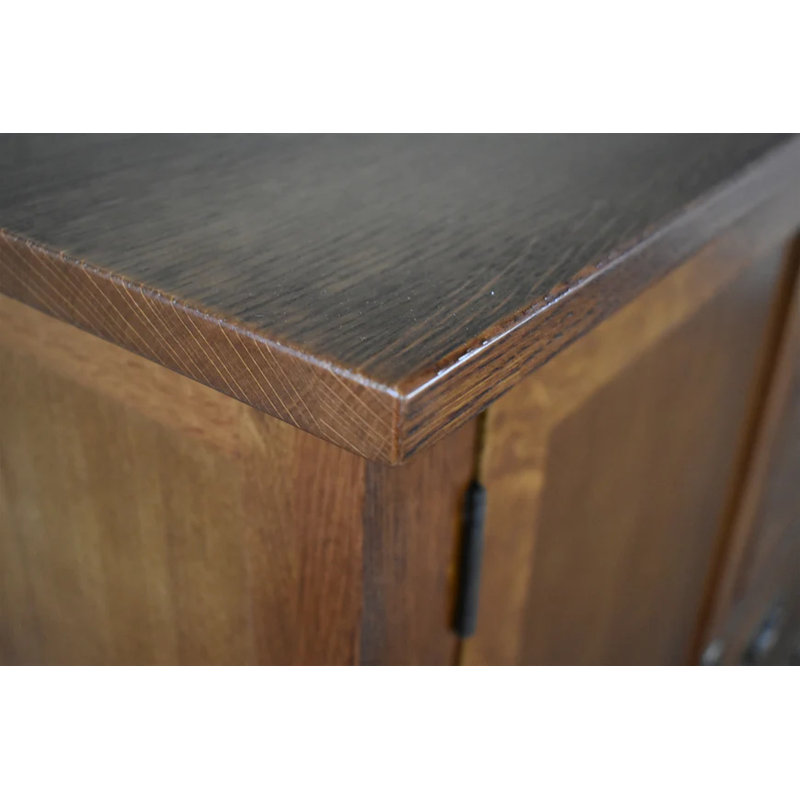 Commode combinée en bois massif 7 tiroirs Radan, Brun