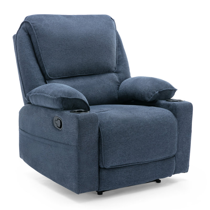Sydney Latch Recliner Sofa, Blue