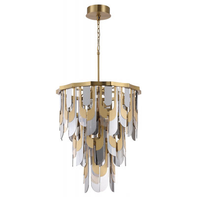  Paramount 29"w Pendant In Aged Brass