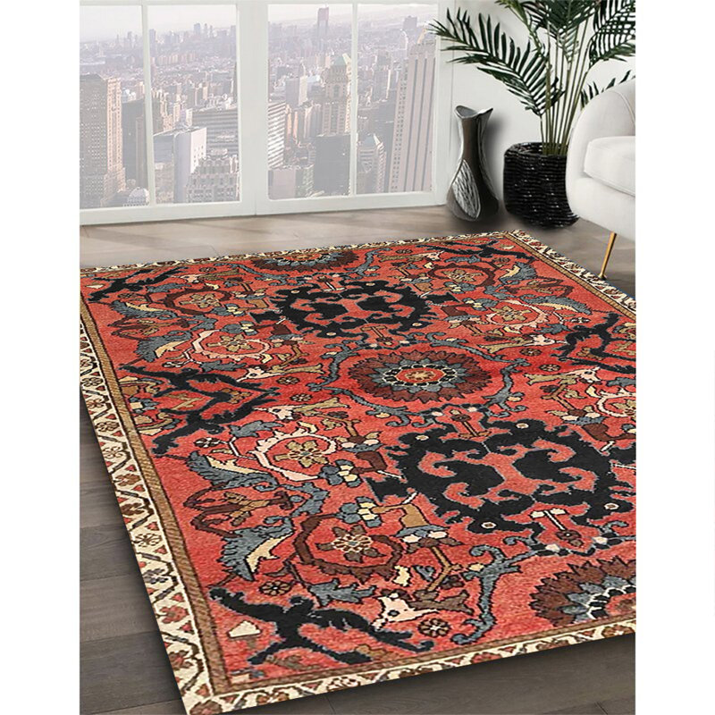 Tapis traditionnel 100% lavable à la machine 4239, Carré de 6 pi