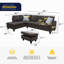 Canapé modulaire en tissu 3 pièces Fluffy-683660412-683660415