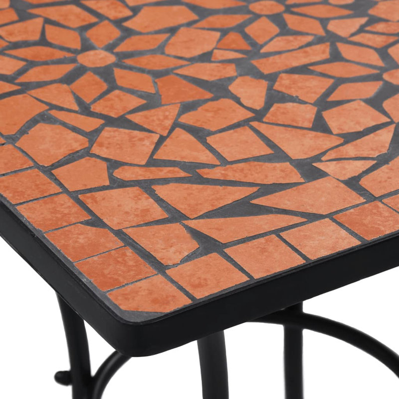 Steffey Round 2 - Person Bistro Set, 29.9" H x 23.6" W x 23.6" D, Terracotta