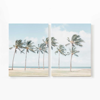 «Swaying Palms in Paradise I», reproduction sur toile