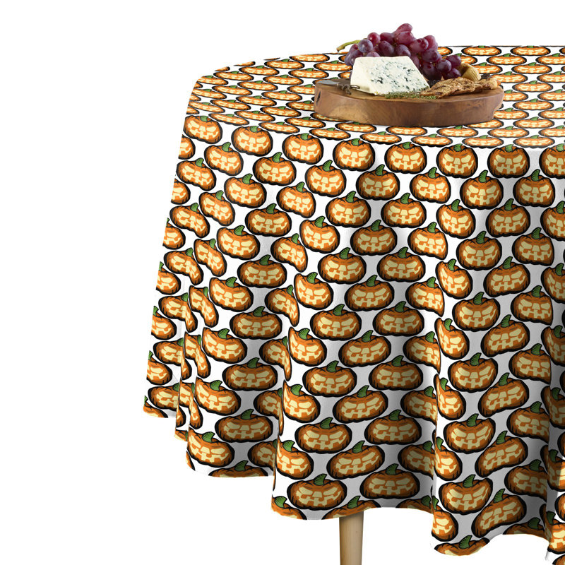 Mcclellan Geometric Round Tablecloth, 102" W x 102" L