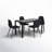 Ally Glass Top Four Leg Dining Set-1078268823-1141669915