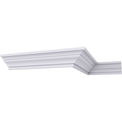 Endurathane Classic Smooth Crown Moulding, 4"H x 4 5/8"P x 6 1/8"F x 94 1/2"L, Factory Primed
