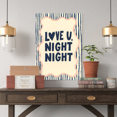 Canvas Wall Art Love U Night Night Print Poster Vintage Poster Print Home Decor