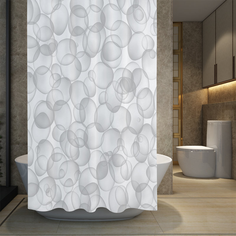 Rideau de douche Anwaar, H 72 po x l 70 po, gris