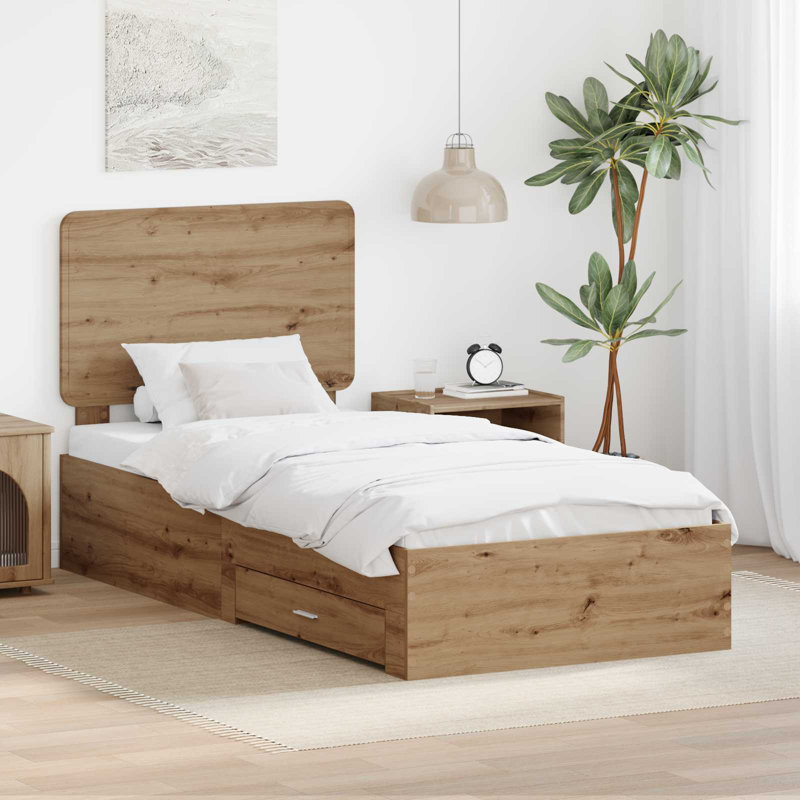 Bed Frame, Single (3'), Artisan Oak