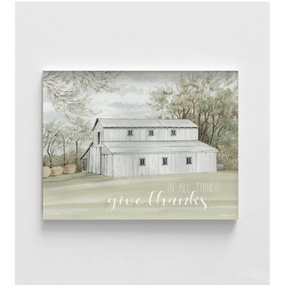 In All Things Give Thanks, 1 Thessalonians 5:18 Print, King James Bible Verse Wall Art, Rustic Farmhouse Style Wall Decor