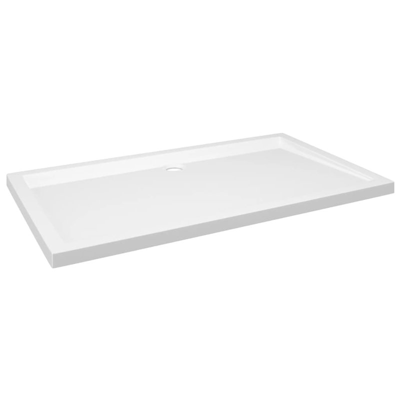 vidaXL Shower Base Tray, Non-slip Bathroom Shower Pan, Reinforced ABS, White