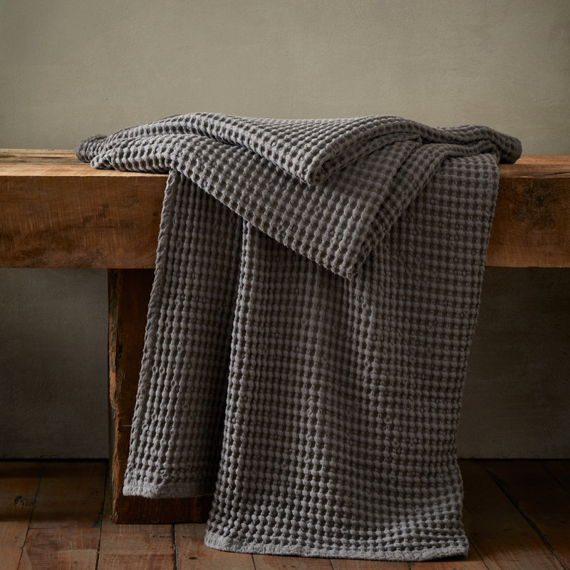 Jaipur Chunky Waffle Waffle Throw Blanket, Grey