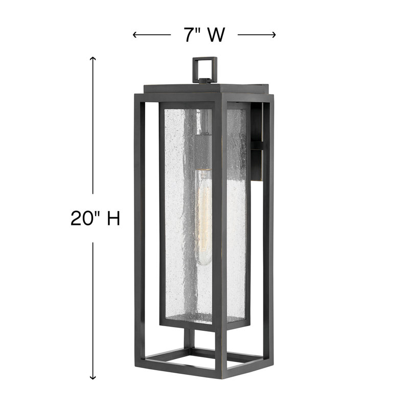 Medium Wall Mount Lantern, Oil Rubbed Bronze, 20" H x 7" W x 6.75" D