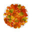 Fallen Leaves Vegan Leather Round Pebble Placemat