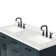 Tidworth 60'' Solid Wood Double Bathroom Vanity with 1.5'' White Quartz Top, Rectangular Sinks