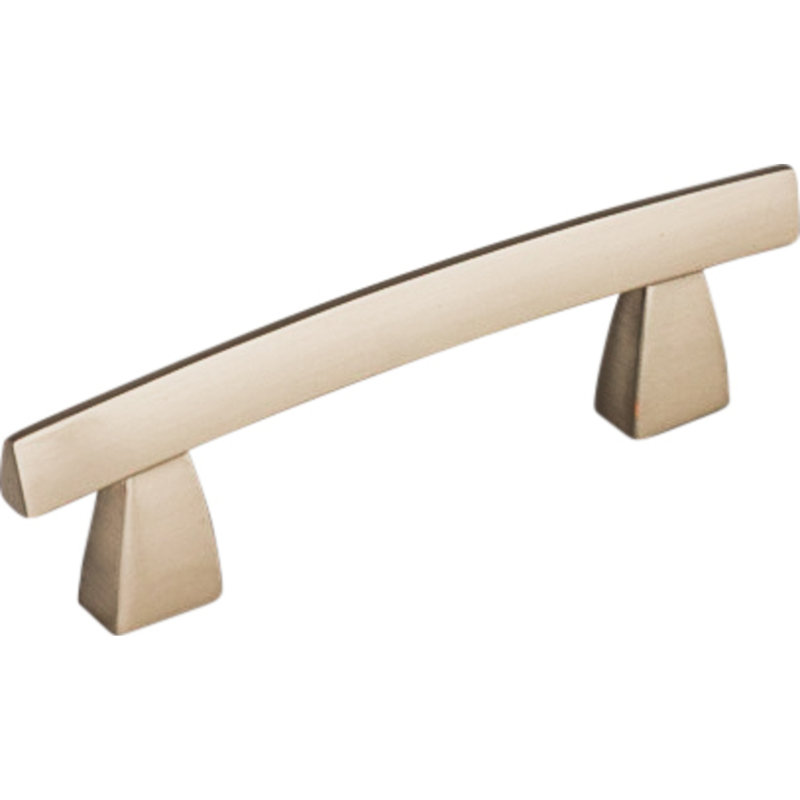 Arched Bar Pull, Brushed Satin Nickel, 3" Center to Center