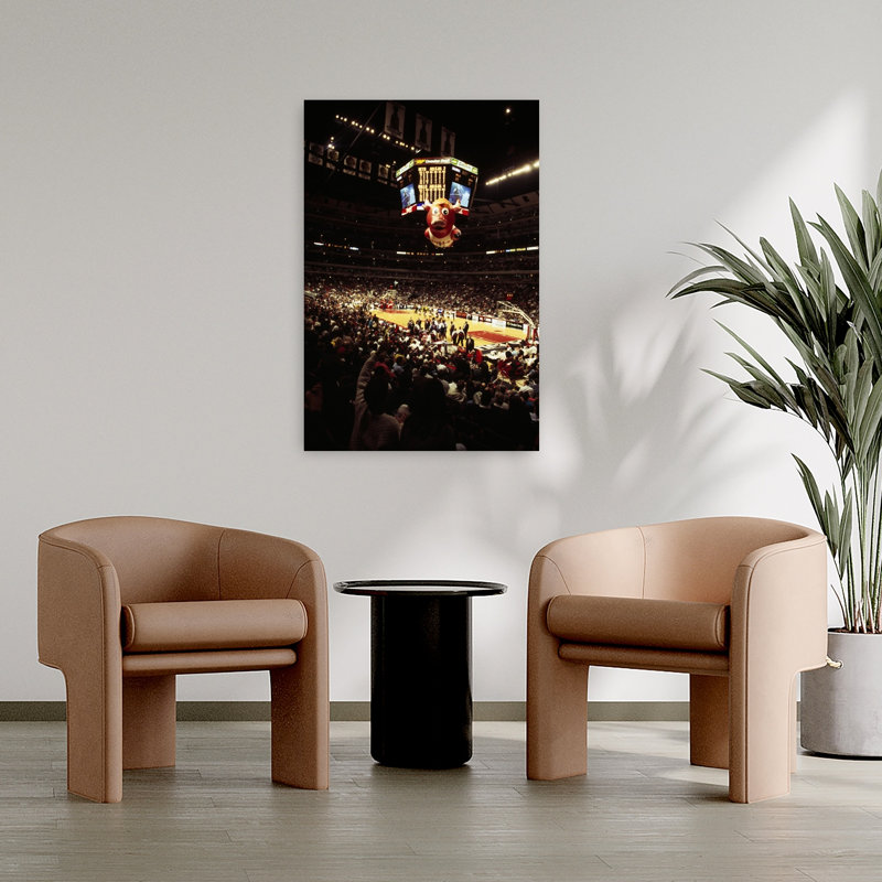 Basketball match in progress Chicago Bulls vs. New Jersey Nets NBA Basketball Chicago Cook County Illinois USA 1 Piece Wrapped Canvas Wall Art