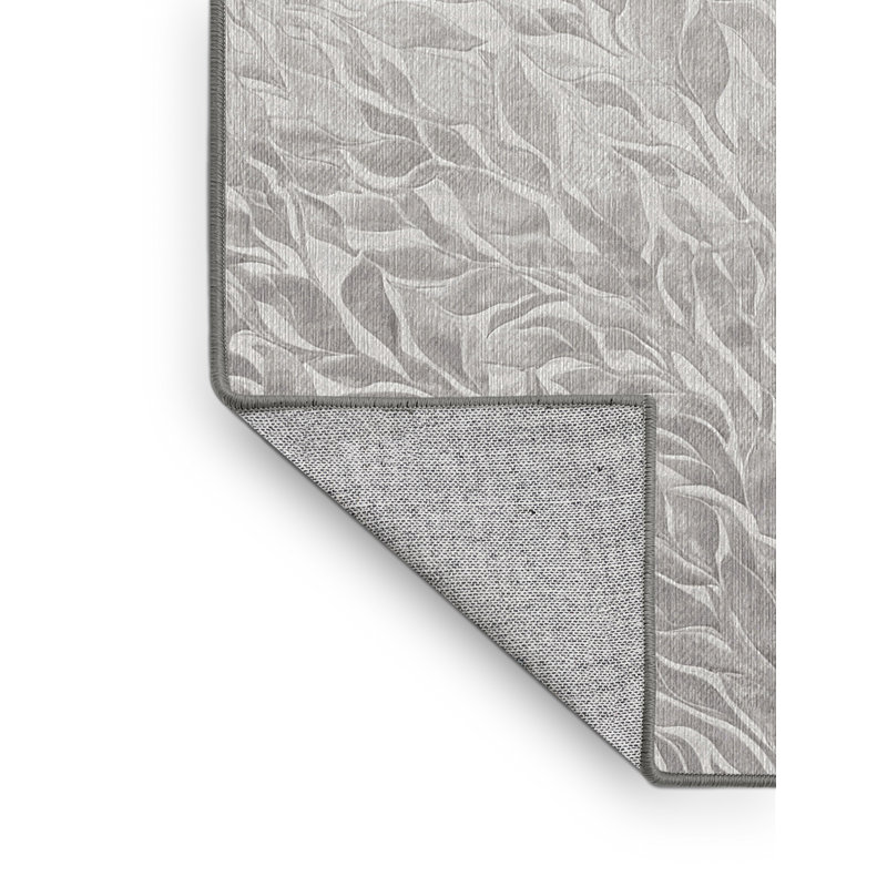 Machine Washable Gray Area Rug, Runner 2' x 4'