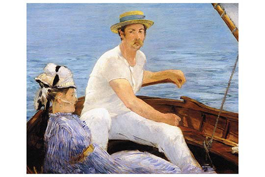 « bateauing » par manet, reproduction d’art, H 42 po x l 28 po