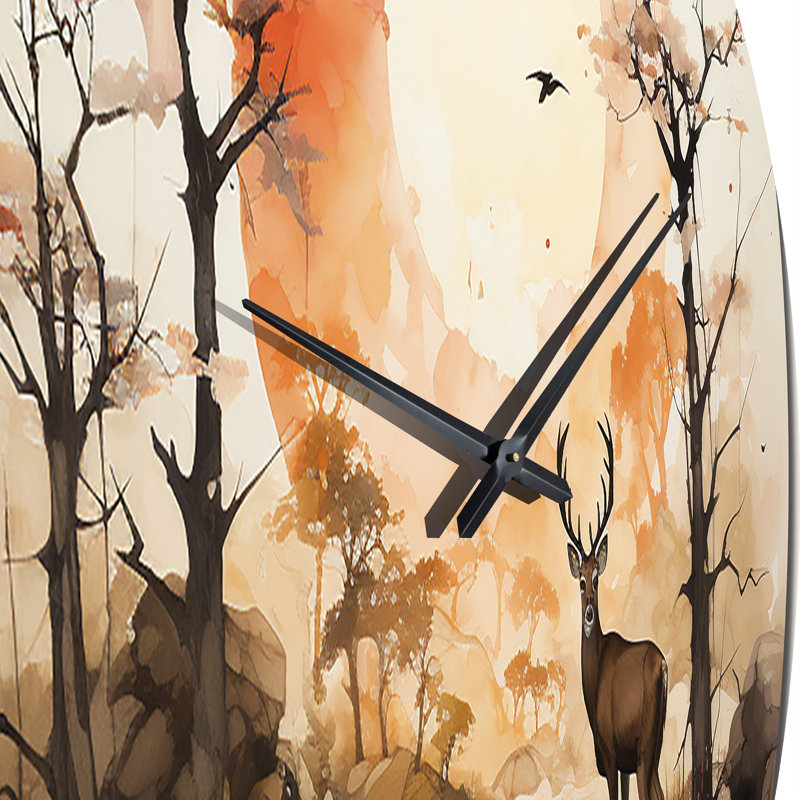Horloge murale représentant la faune d'Afrique, Très grand