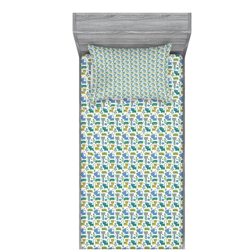 Microfiber Sheet Set, Twin XL Sheet Set with Fitted Sheet