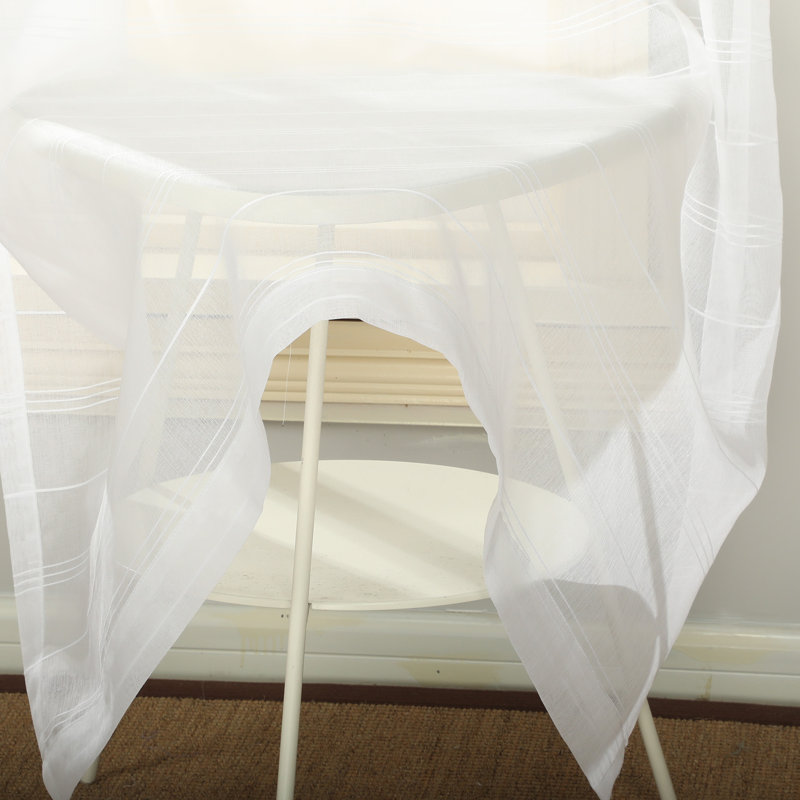 Antonietti Semi Sheer Curtain Pair, White