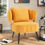 Chaises d'appoint à ressorts ensachés, chaise moderne en acier chenille pour la maison