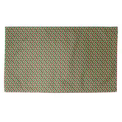 Tapis jaune/vert/rouge fait main