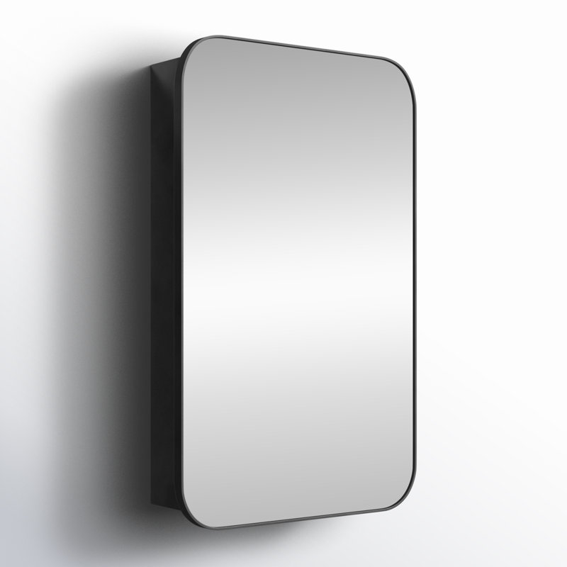 Eaton Medicine Cabinet, Recess and Surface Mount, Black