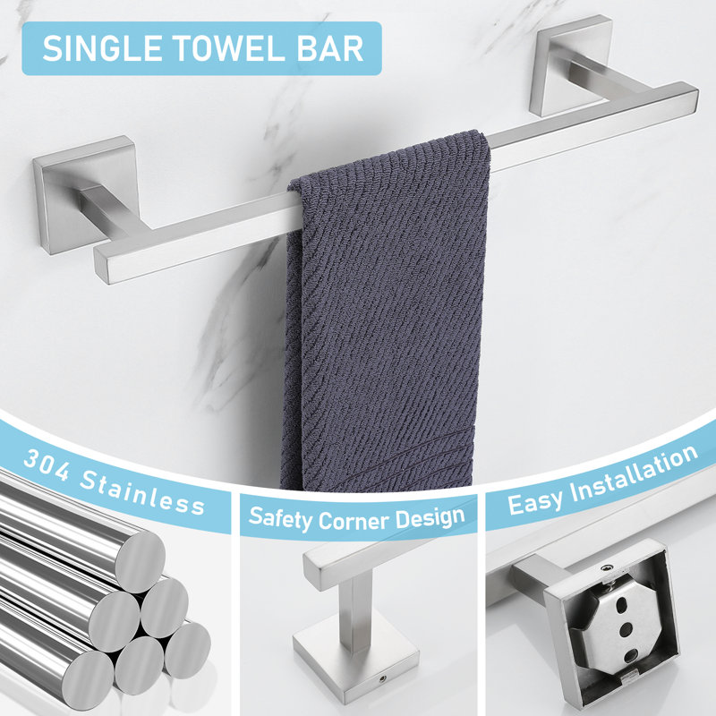 5 Piece Bathroom Hardware Set (set Of 5), Brushed Nickel