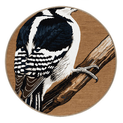  Tapis lavable avec des oiseaux duveteux
