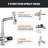 Pull Down Single Handle Kitchen Faucet With 3-Mode Sprayer & Glass Rinser-129258043