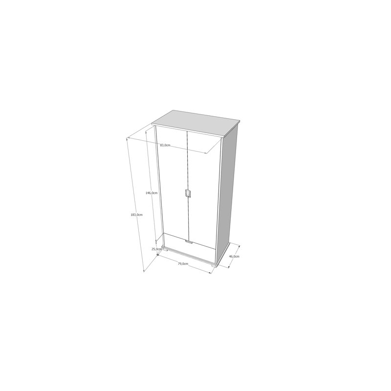 Tocoloma 2 Door Wardrobe