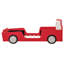Structure de lit simple de voiture de course, lit plateforme pour enfants avec roues, conception en forme de voiture, rouge-1373879095