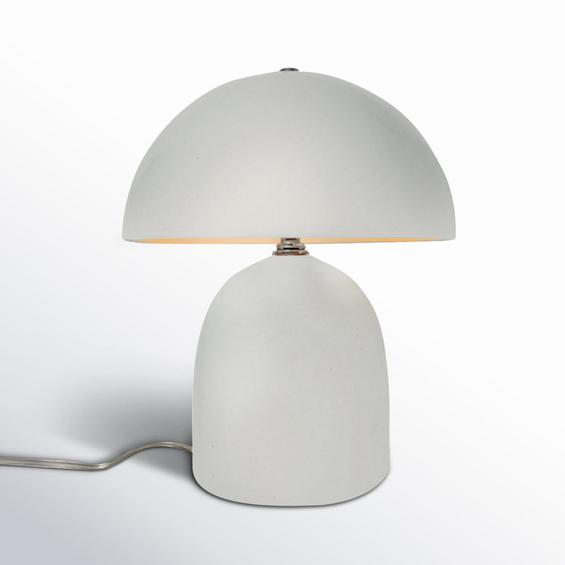 Hardacre Ceramic Table Lamp, Matte White/Champagne Gold