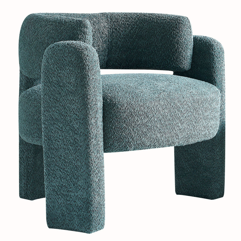 Fauteuil avec repose-pieds de 29,53 po Delabra, Boucle verte