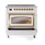 Cuisinière à induction 36 pouces avec 5 éléments à induction ILVE Nostalgie II Series Noblesse-535650743