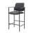 Counter Stool Chair With Black Vinyl Seat & Back, Square Metal Base