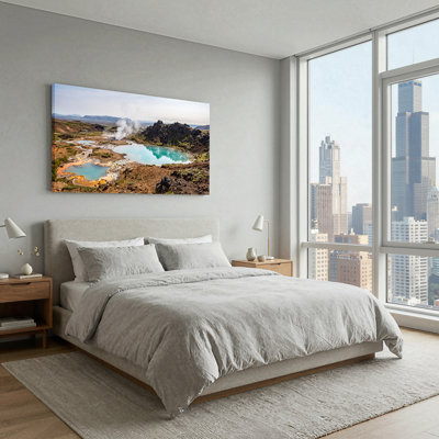 "Toile géante turquoise", art mural sur toile
