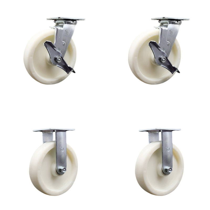 4 Piece Stainless Steel Nylon Caster Set